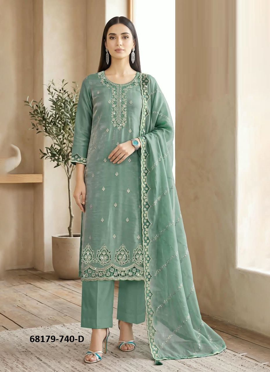PARIVAAR - Catalog # 68179 (Set of 4 Readymade Salwar Suits) PARIVAAR - Catalog # 68179 (Set of 4 Readymade Salwar Suits)