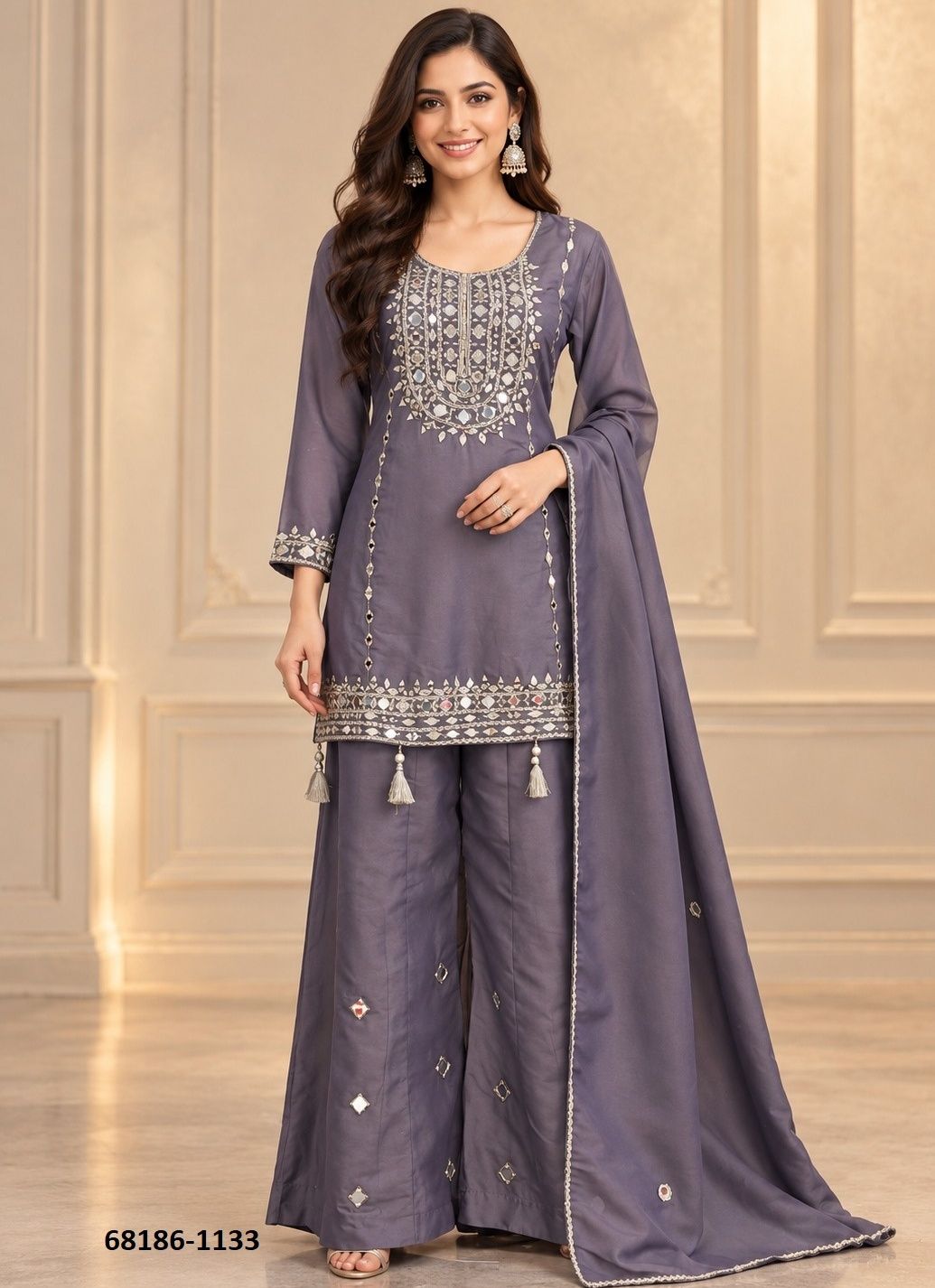 SHIMMER & MIRROR - Catalog # 68186 (Set of 2 Readymade Salwar Suits) SHIMMER & MIRROR - Catalog # 68186 (Set of 2 Readymade Salwar Suits)