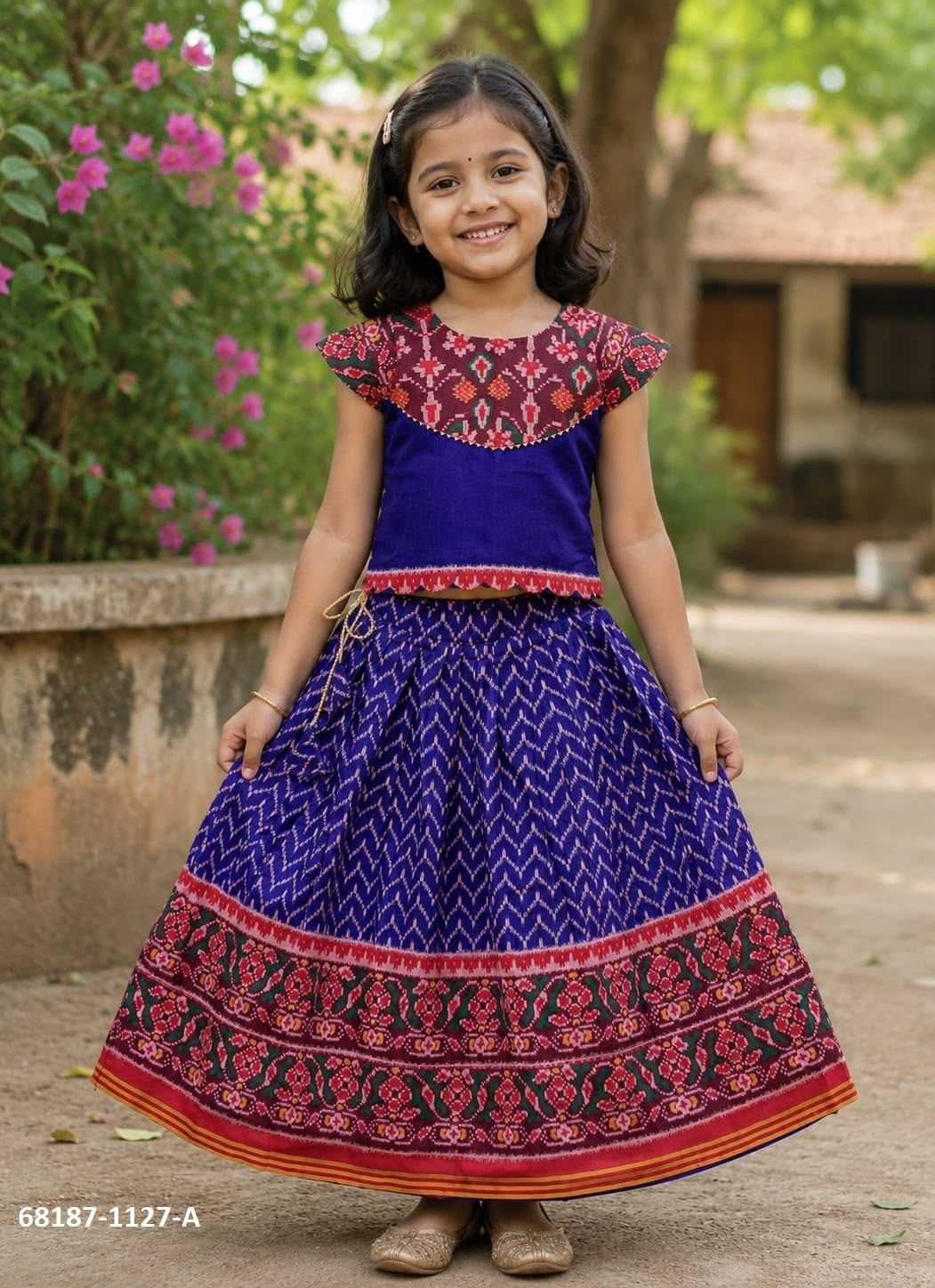 KIDS PATOLA - Catalog # 68187 (Set of 3 Readymade Lehengas) KIDS PATOLA - Catalog # 68187 (Set of 3 Readymade Lehengas)