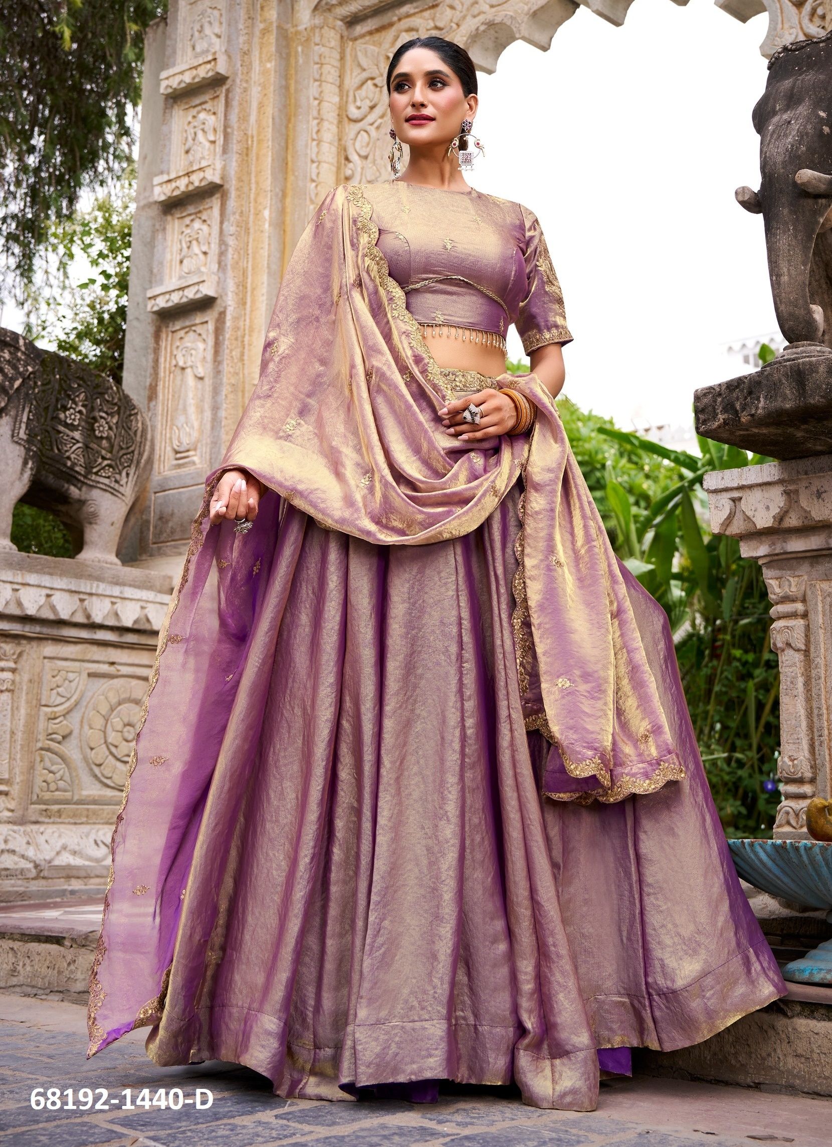 FENDY SHINE - Catalog # 68192 (Set of 4 Semi-Stitched Lehengas) FENDY SHINE - Catalog # 68192 (Set of 4 Semi-Stitched Lehengas)
