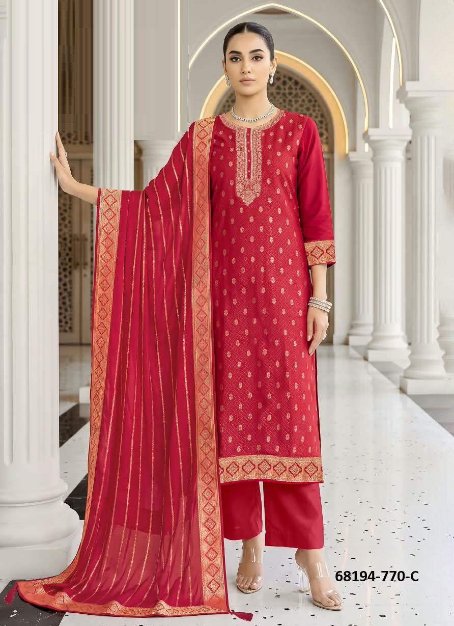 ANACONDA - Catalog # 68194 (Set of 4 Readymade Salwar Suits)