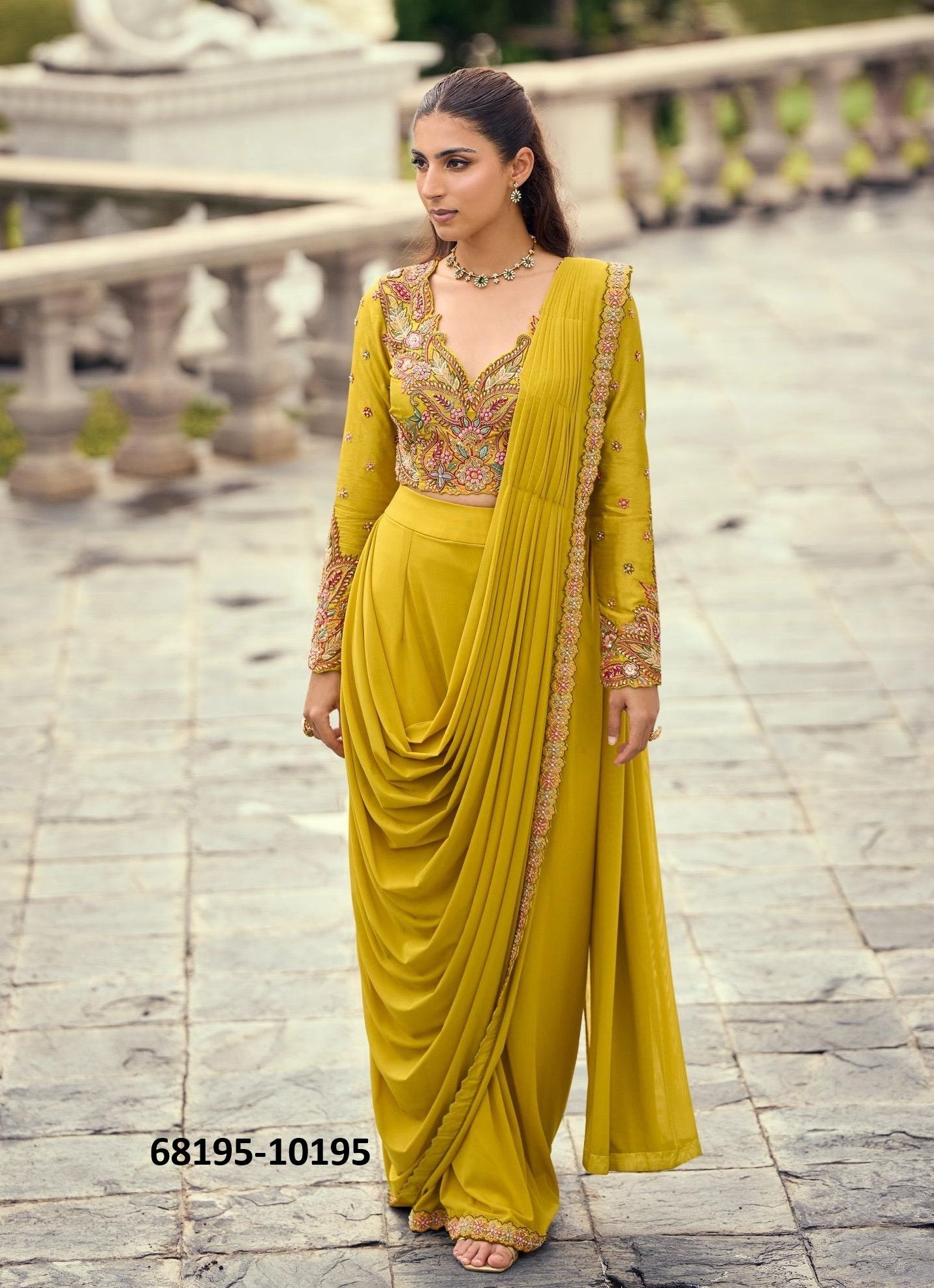 PANKHUDI - Catalog # 68195 (Set of 3 Indo-Western Outfits)