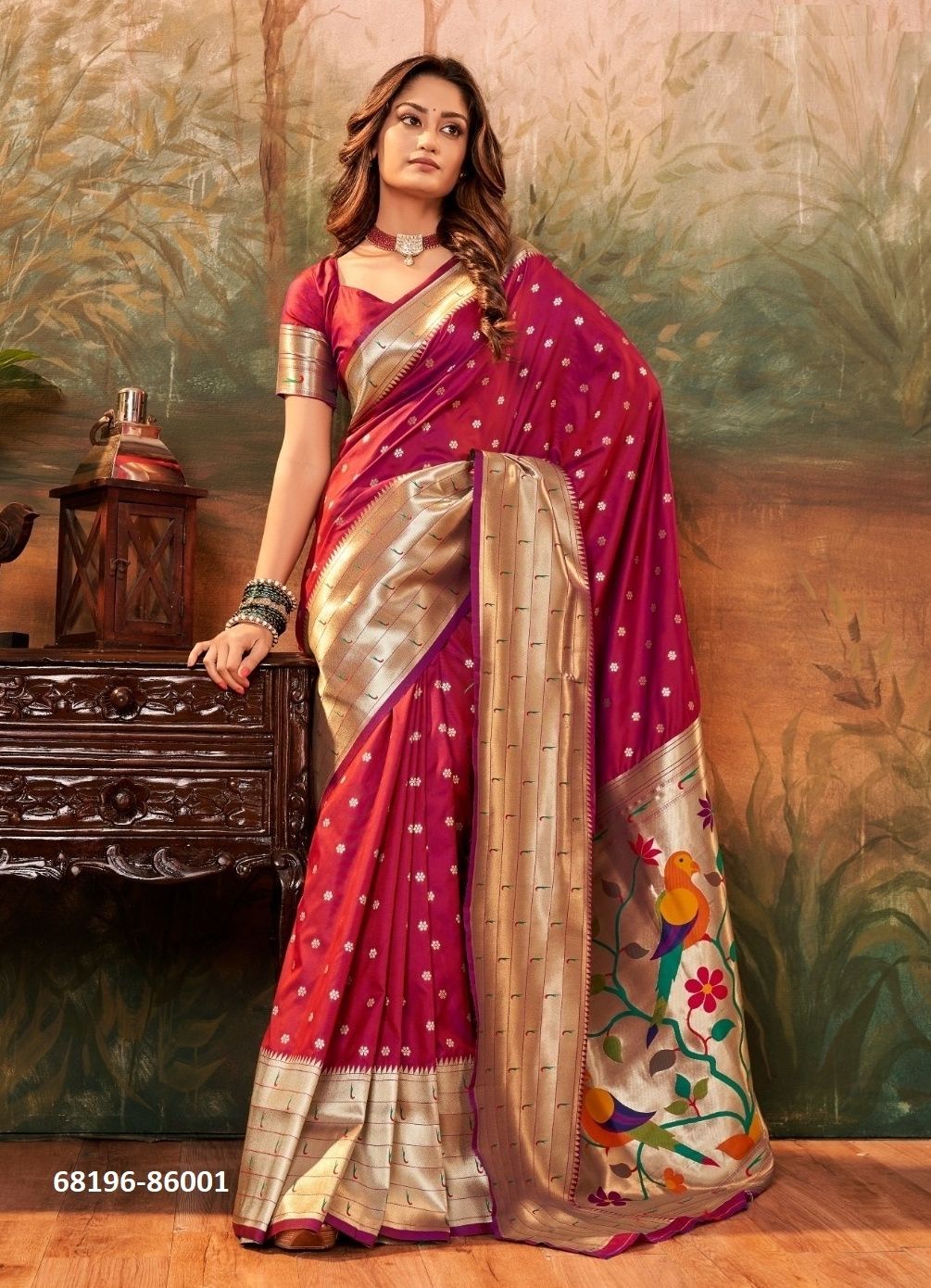 PAITHANI PRINCE - Catalog # 68196 (Set of 8 Sarees) PAITHANI PRINCE - Catalog # 68196 (Set of 8 Sarees)