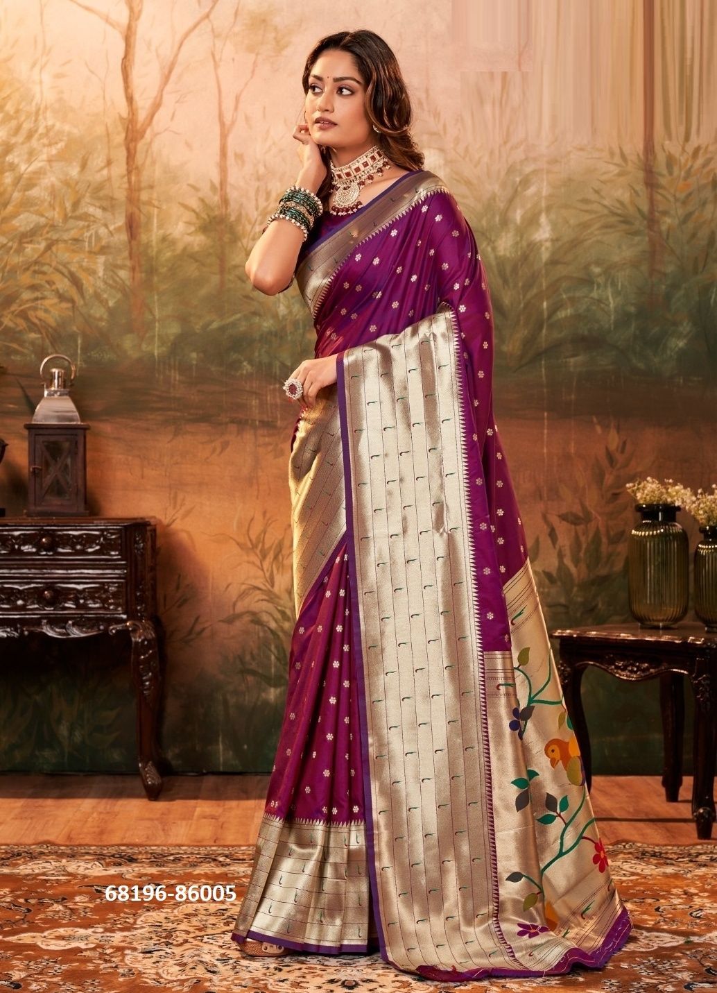 PAITHANI PRINCE - Catalog # 68196 (Set of 8 Sarees) PAITHANI PRINCE - Catalog # 68196 (Set of 8 Sarees)