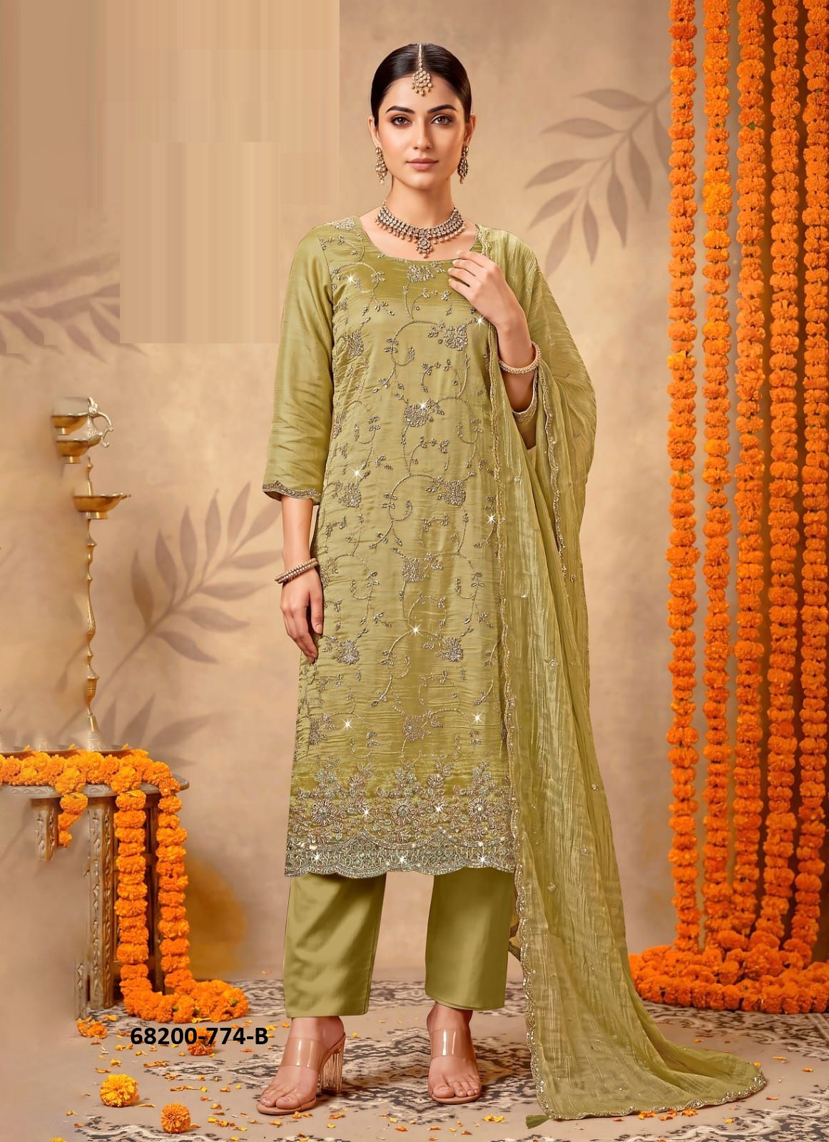 NARITA - Catalog # 68200 (Set of 4 Readymade Salwar Suits)