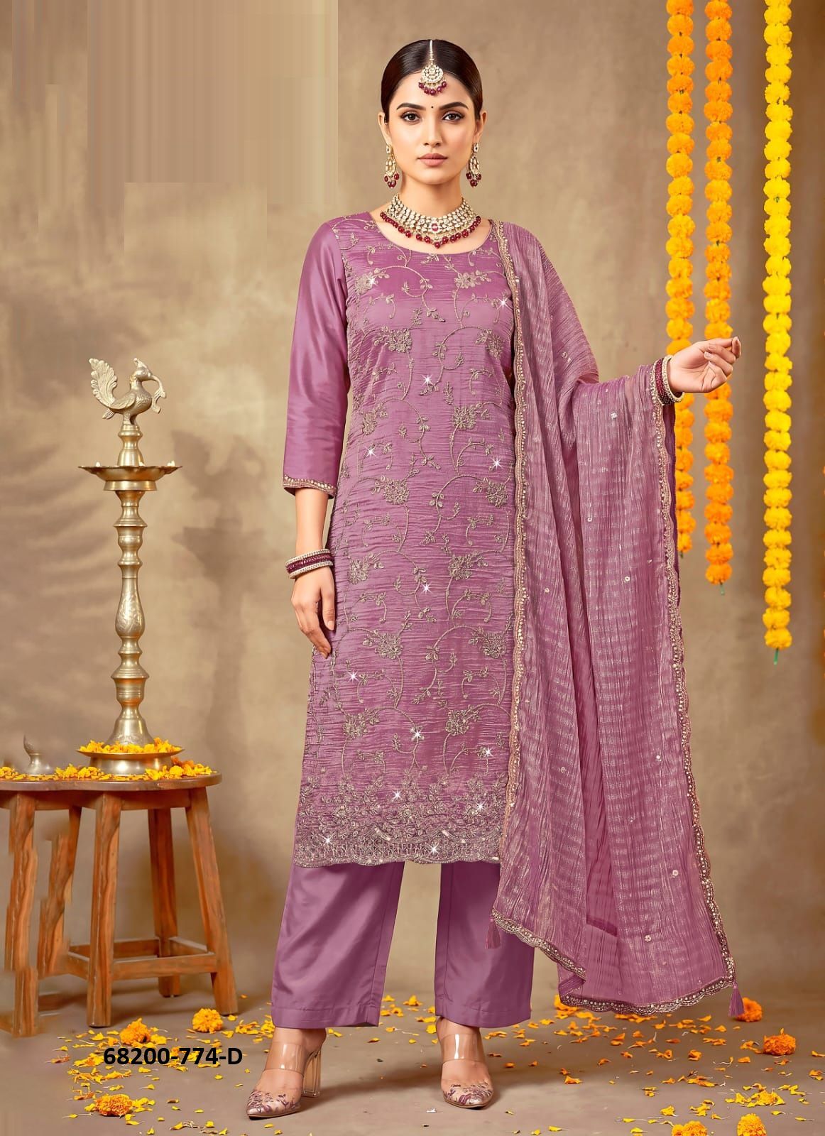 NARITA - Catalog # 68200 (Set of 4 Readymade Salwar Suits)