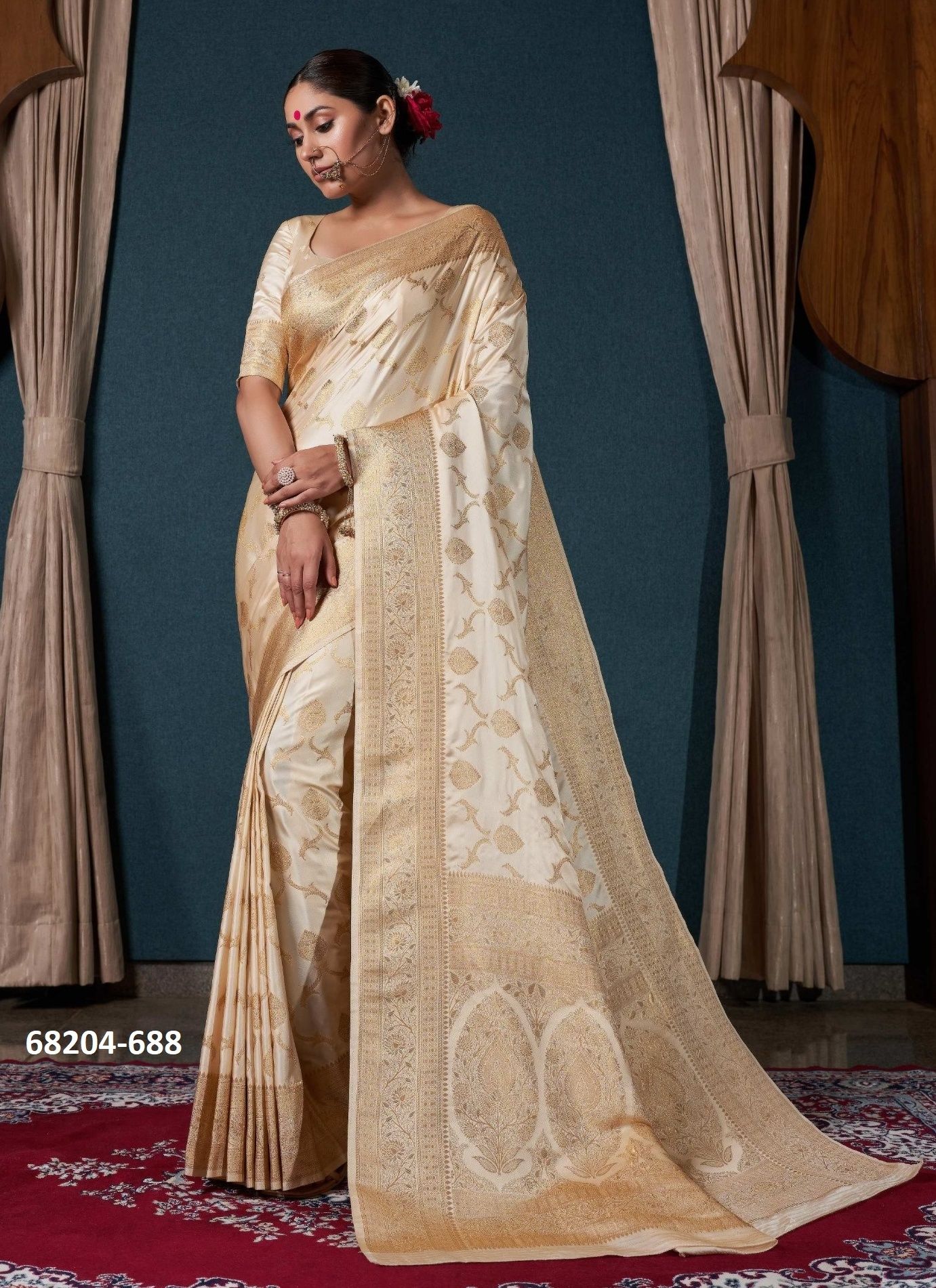 SATIN WEAVE - Catalog # 68204 (Set of 8 Sarees) SATIN WEAVE - Catalog # 68204 (Set of 8 Sarees)