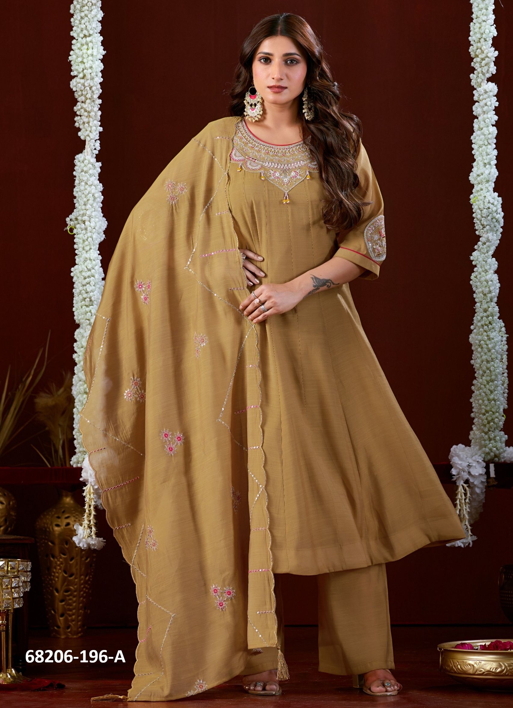 MUL THREADS - Catalog # 68206 (Set of 3 Readymade Salwar Suits) MUL THREADS - Catalog # 68206 (Set of 3 Readymade Salwar Suits)