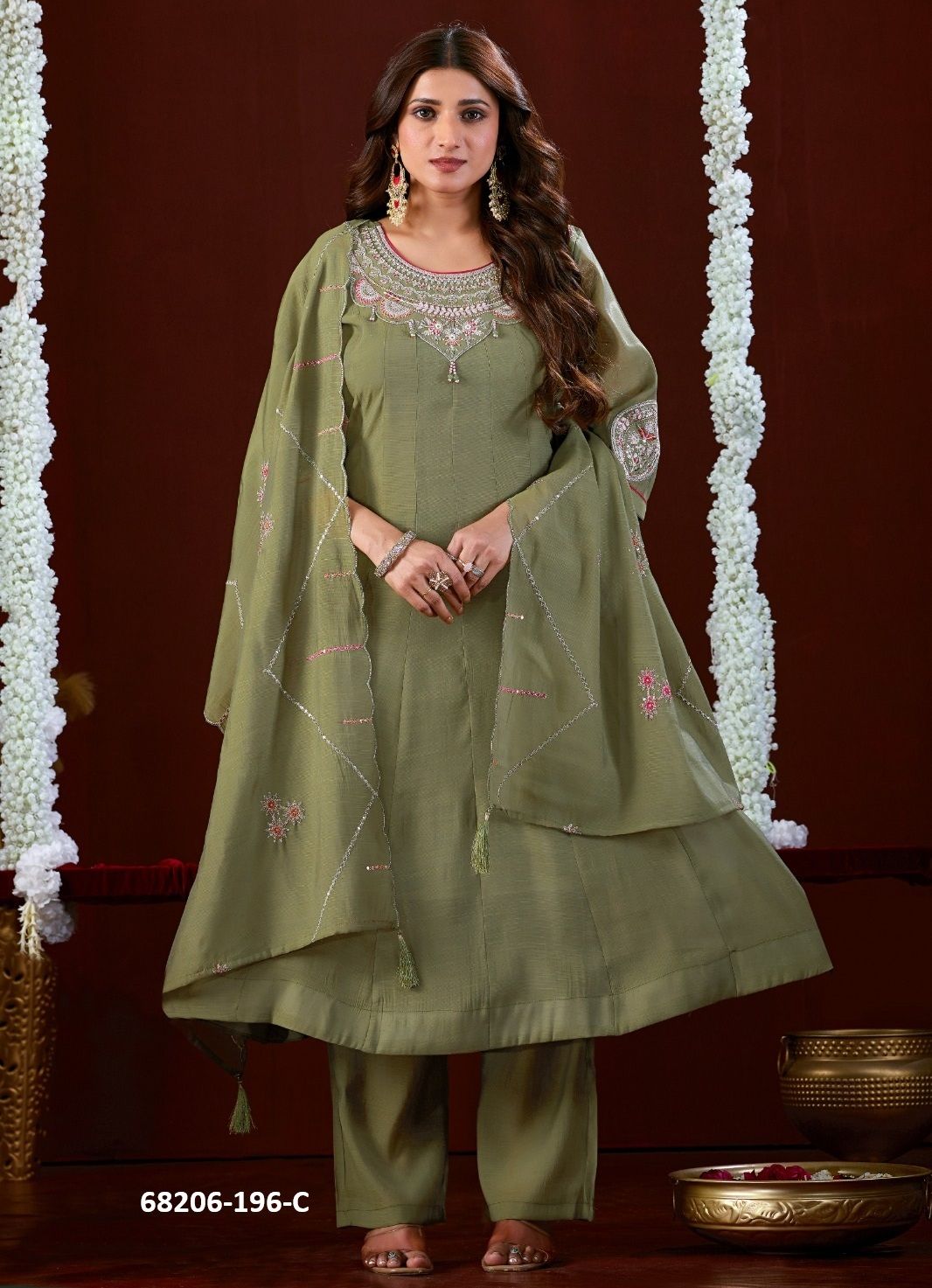 MUL THREADS - Catalog # 68206 (Set of 3 Readymade Salwar Suits) MUL THREADS - Catalog # 68206 (Set of 3 Readymade Salwar Suits)