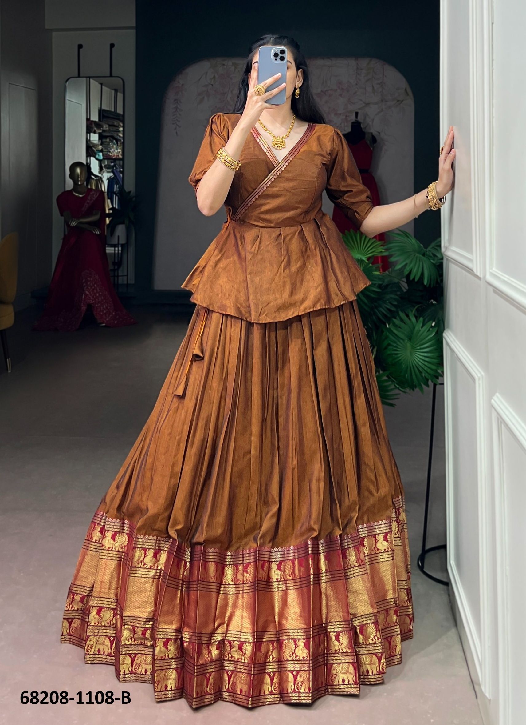 ONAM SPECIAL CO-ORDS - Catalog # 68208 (Set of 2 Readymade Lehengas) ONAM SPECIAL CO-ORDS - Catalog # 68208 (Set of 2 Readymade Lehengas)