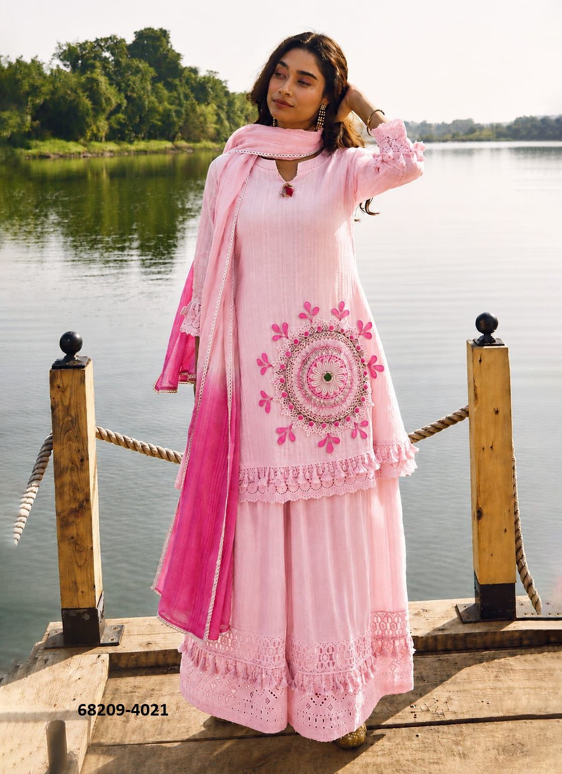 PURE COTTON SCHIFFLI - Catalog # 68209 (Set of 6 Readymade Salwar Suits) PURE COTTON SCHIFFLI - Catalog # 68209 (Set of 6 Readymade Salwar Suits)