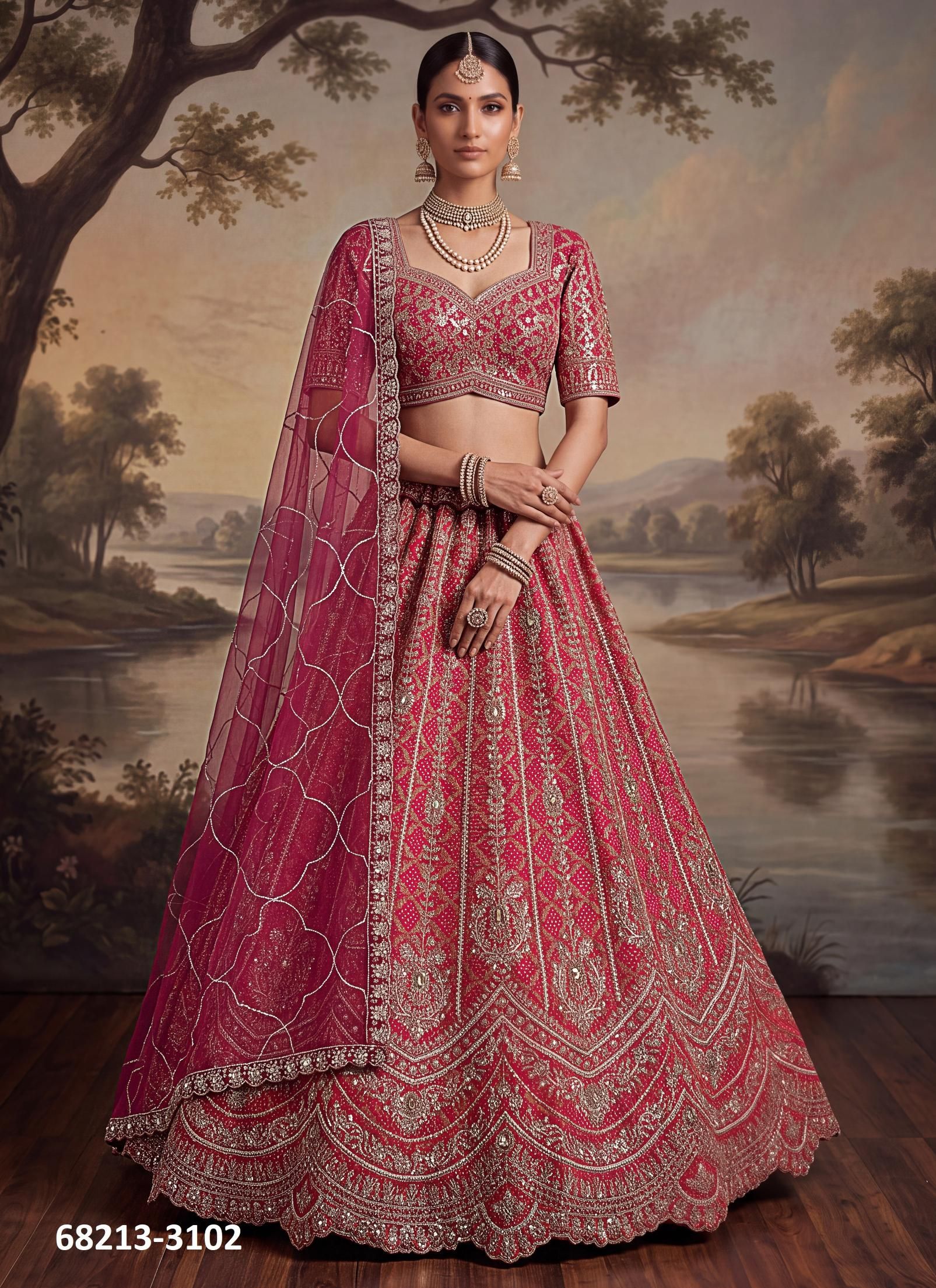 SELVADOR - Catalog # 68213 (Set of 10 Semi-Stitched Lehengas) SELVADOR - Catalog # 68213 (Set of 10 Semi-Stitched Lehengas)