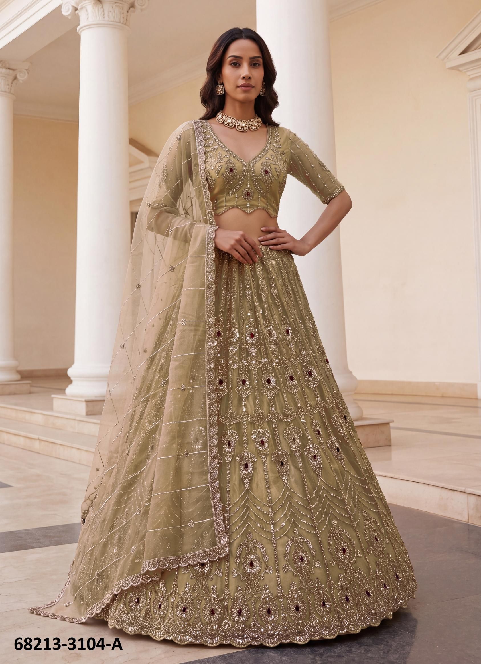 SELVADOR - Catalog # 68213 (Set of 10 Semi-Stitched Lehengas) SELVADOR - Catalog # 68213 (Set of 10 Semi-Stitched Lehengas)