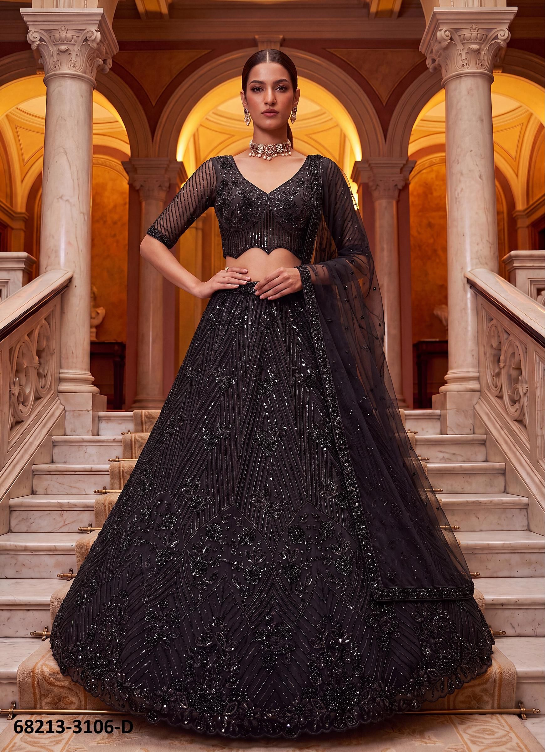 SELVADOR - Catalog # 68213 (Set of 10 Semi-Stitched Lehengas) SELVADOR - Catalog # 68213 (Set of 10 Semi-Stitched Lehengas)