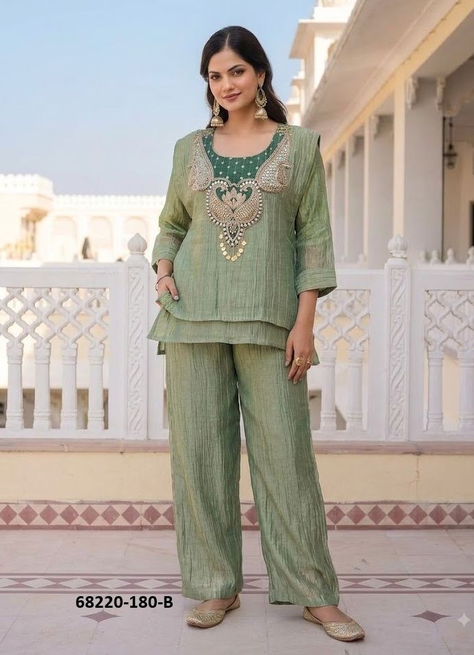 SALSA CO-ORDS WITH SHRUG - Catalog # 68220 (Set of 3 Tops With Bottoms)