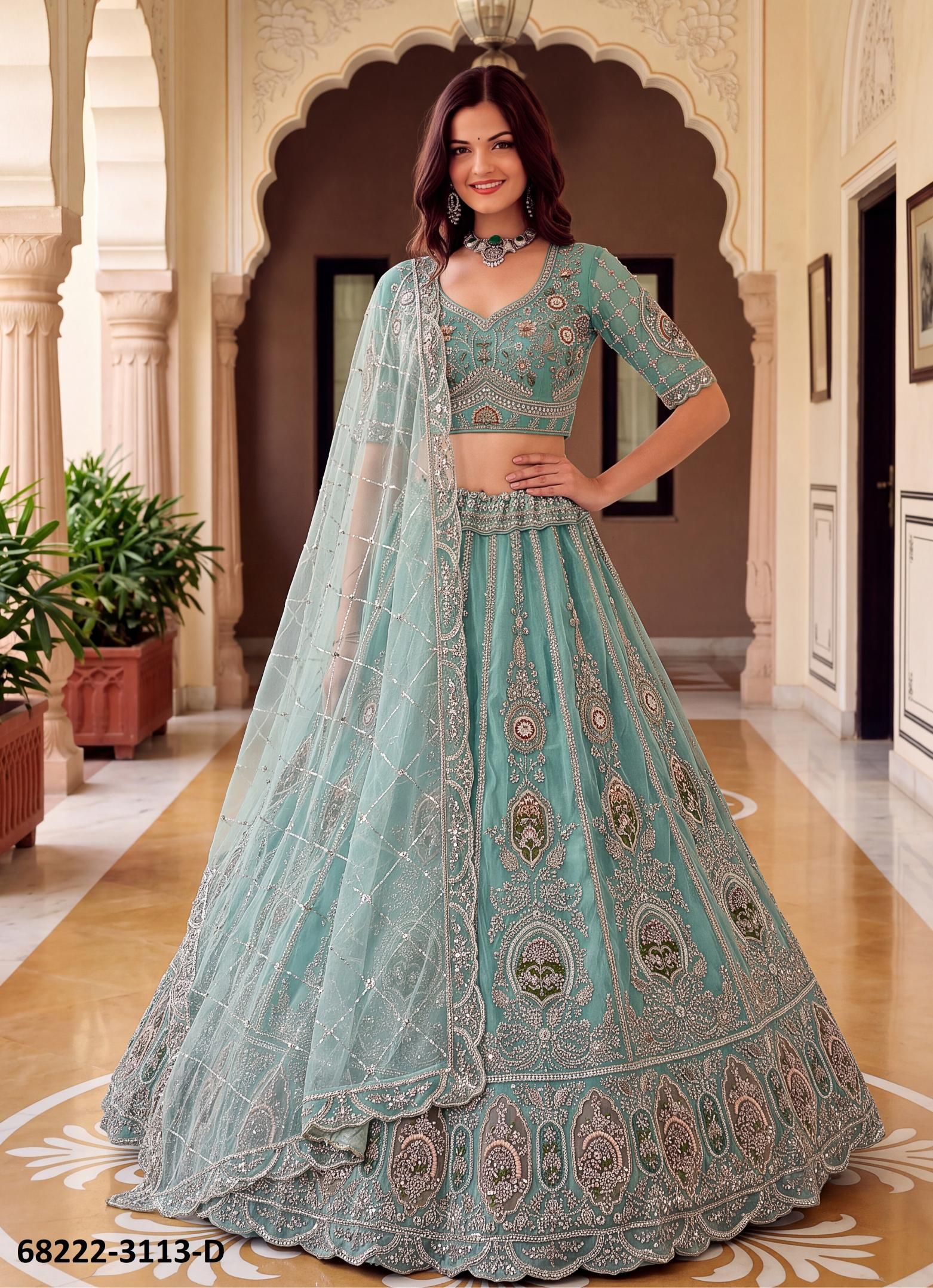 DHOOM DHAAM - Catalog # 68222 (Set of 11 Semi-Stitched Lehengas) DHOOM DHAAM - Catalog # 68222 (Set of 11 Semi-Stitched Lehengas)