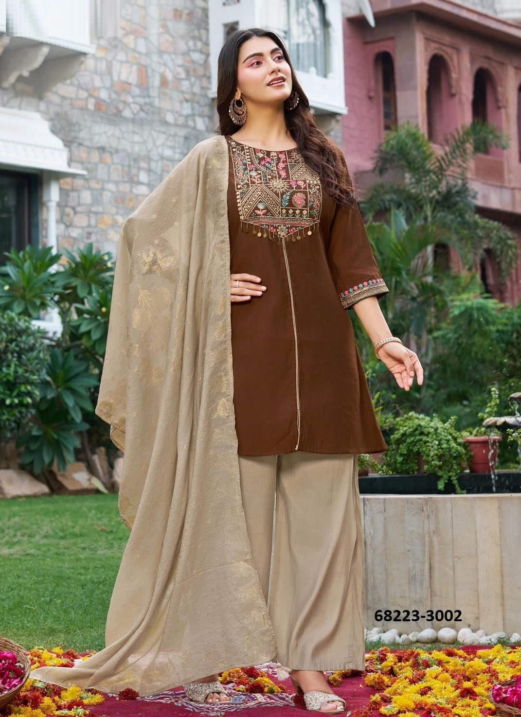 SANUSHKA - Catalog # 68223 (Set of 4 Readymade Salwar Suits)