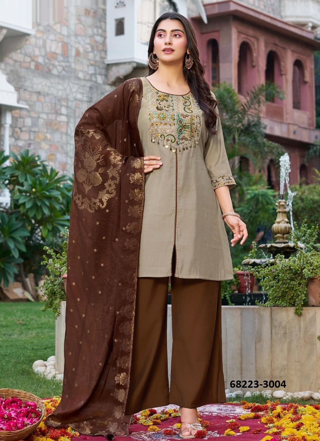 SANUSHKA - Catalog # 68223 (Set of 4 Readymade Salwar Suits)
