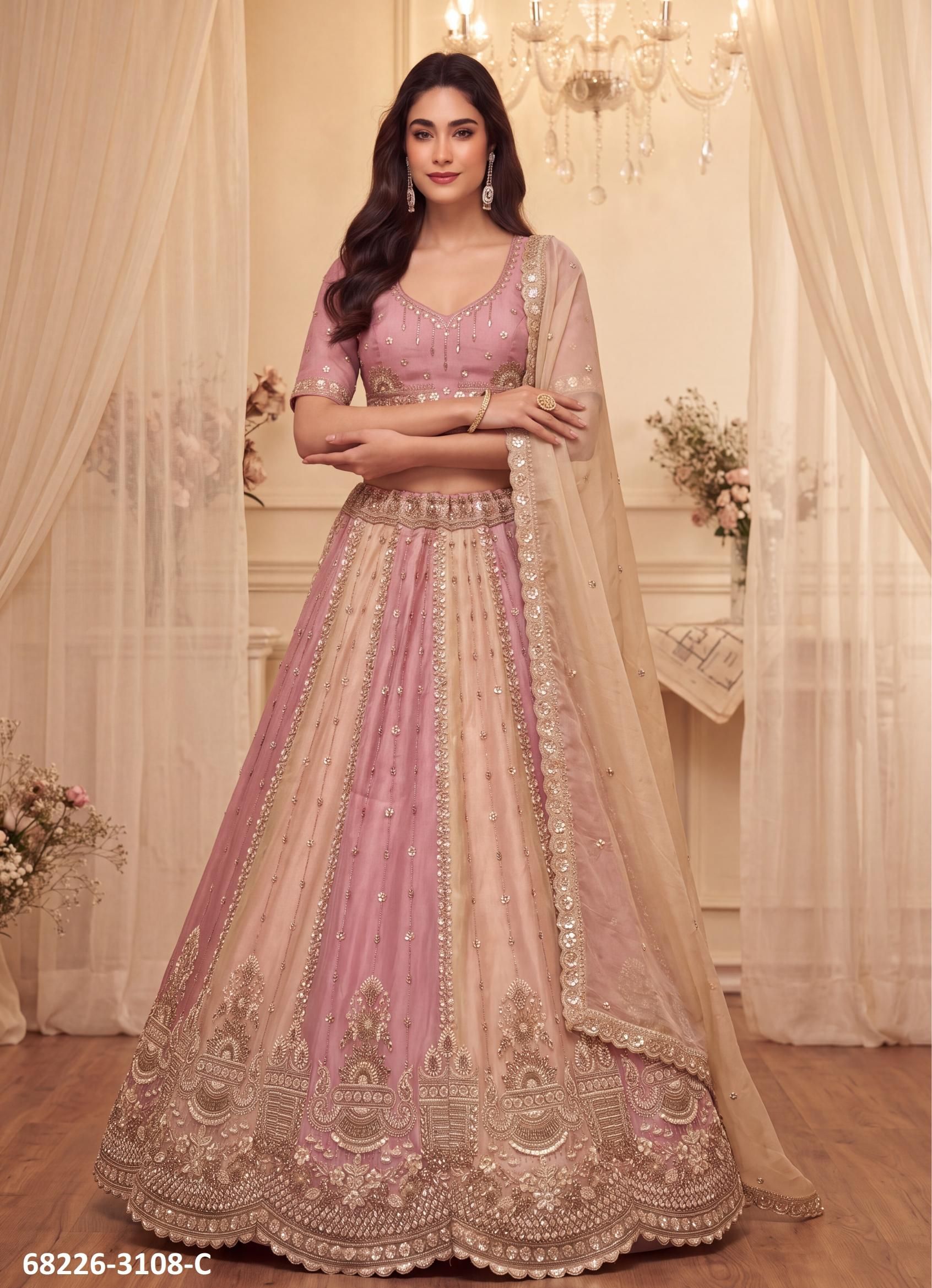 WEDDING SHENANIGANS - Catalog # 68226 (Set of 11 Semi-Stitched Lehengas) WEDDING SHENANIGANS - Catalog # 68226 (Set of 11 Semi-Stitched Lehengas)