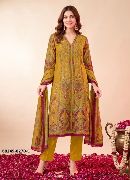 URVASHII - Catalog # 68249 (Set of 4 Semi-Stitched / Un-Stitched Suits) URVASHII - Catalog # 68249 (Set of 4 Semi-Stitched / Un-Stitched Suits)