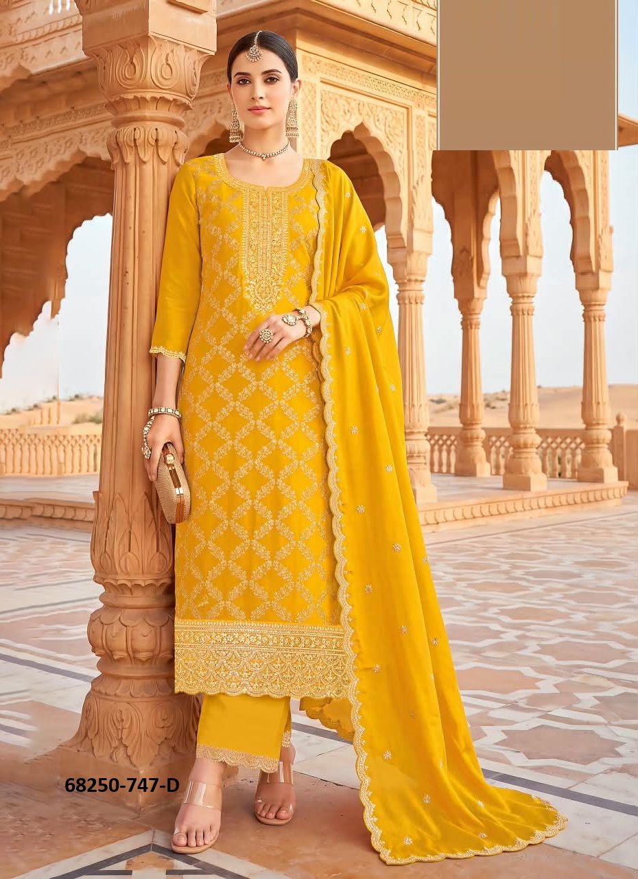 URVIKA - Catalog # 68250 (Set of 4 Readymade Salwar Suits) URVIKA - Catalog # 68250 (Set of 4 Readymade Salwar Suits)