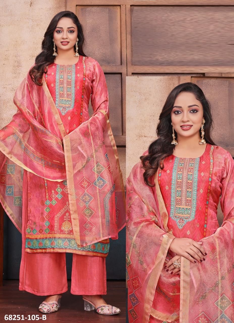 PRINCIA - Catalog # 68251 (Set of 4 SIZE-SETS [Readymade Salwar Suits])