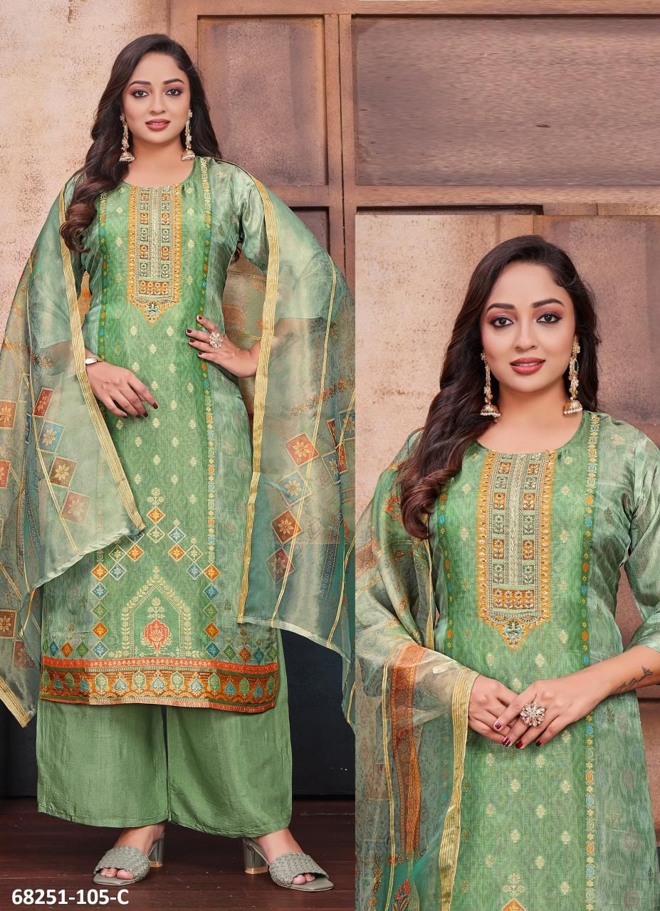 PRINCIA - Catalog # 68251 (Set of 4 SIZE-SETS [Readymade Salwar Suits])