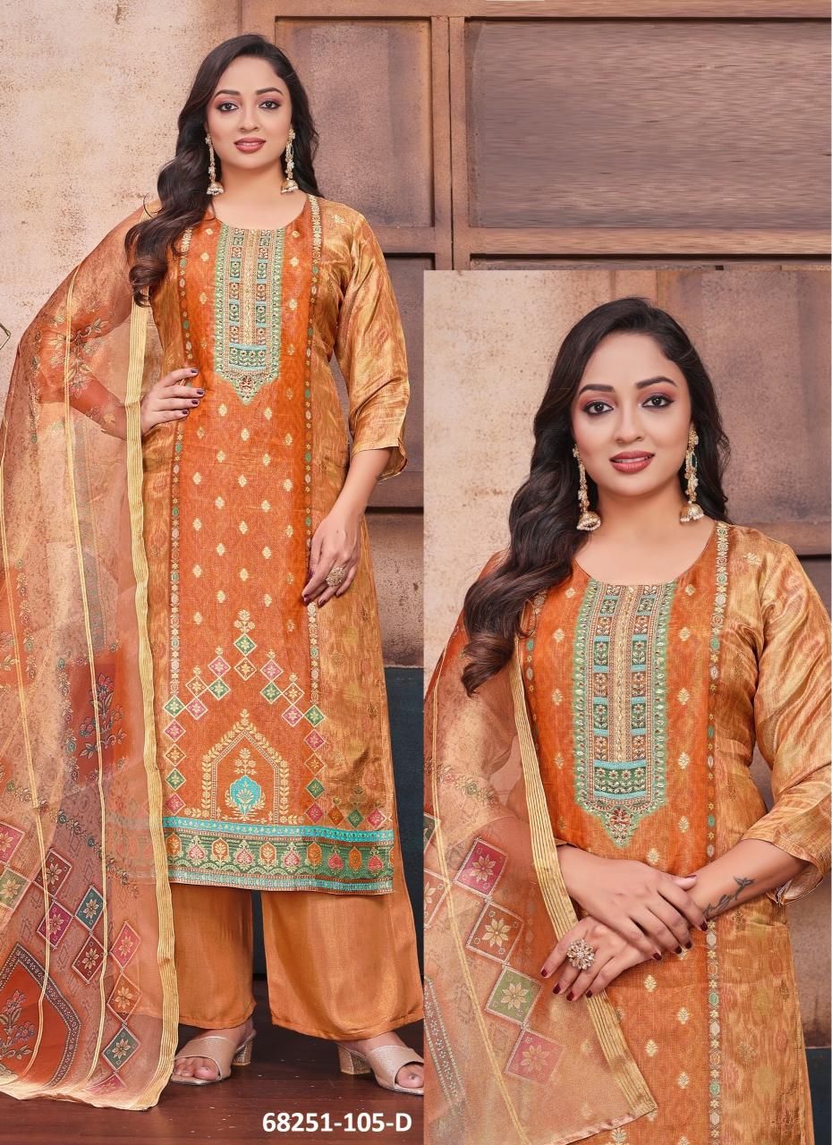 PRINCIA - Catalog # 68251 (Set of 4 SIZE-SETS [Readymade Salwar Suits])