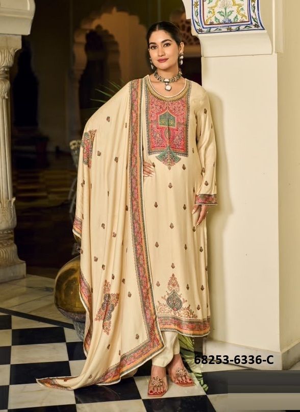 PASHMINA PRINT - Catalog # 68253 (Set of 3 Semi-Stitched / Un-Stitched Suits) PASHMINA PRINT - Catalog # 68253 (Set of 3 Semi-Stitched / Un-Stitched Suits)