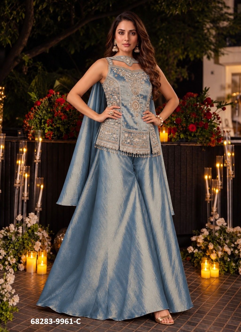 PALAZZO BEAUTY - Catalog # 68283 (Set of 3 Readymade Salwar Suits) PALAZZO BEAUTY - Catalog # 68283 (Set of 3 Readymade Salwar Suits)