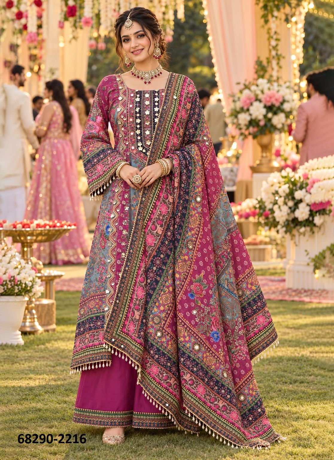 SAMUNDAR - Catalog # 68290 (Set of 3 Readymade Salwar Suits) SAMUNDAR - Catalog # 68290 (Set of 3 Readymade Salwar Suits)