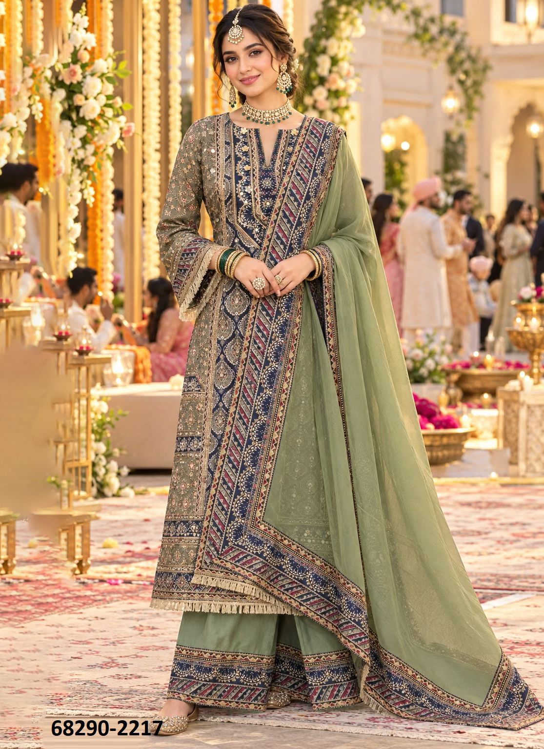 SAMUNDAR - Catalog # 68290 (Set of 3 Readymade Salwar Suits) SAMUNDAR - Catalog # 68290 (Set of 3 Readymade Salwar Suits)