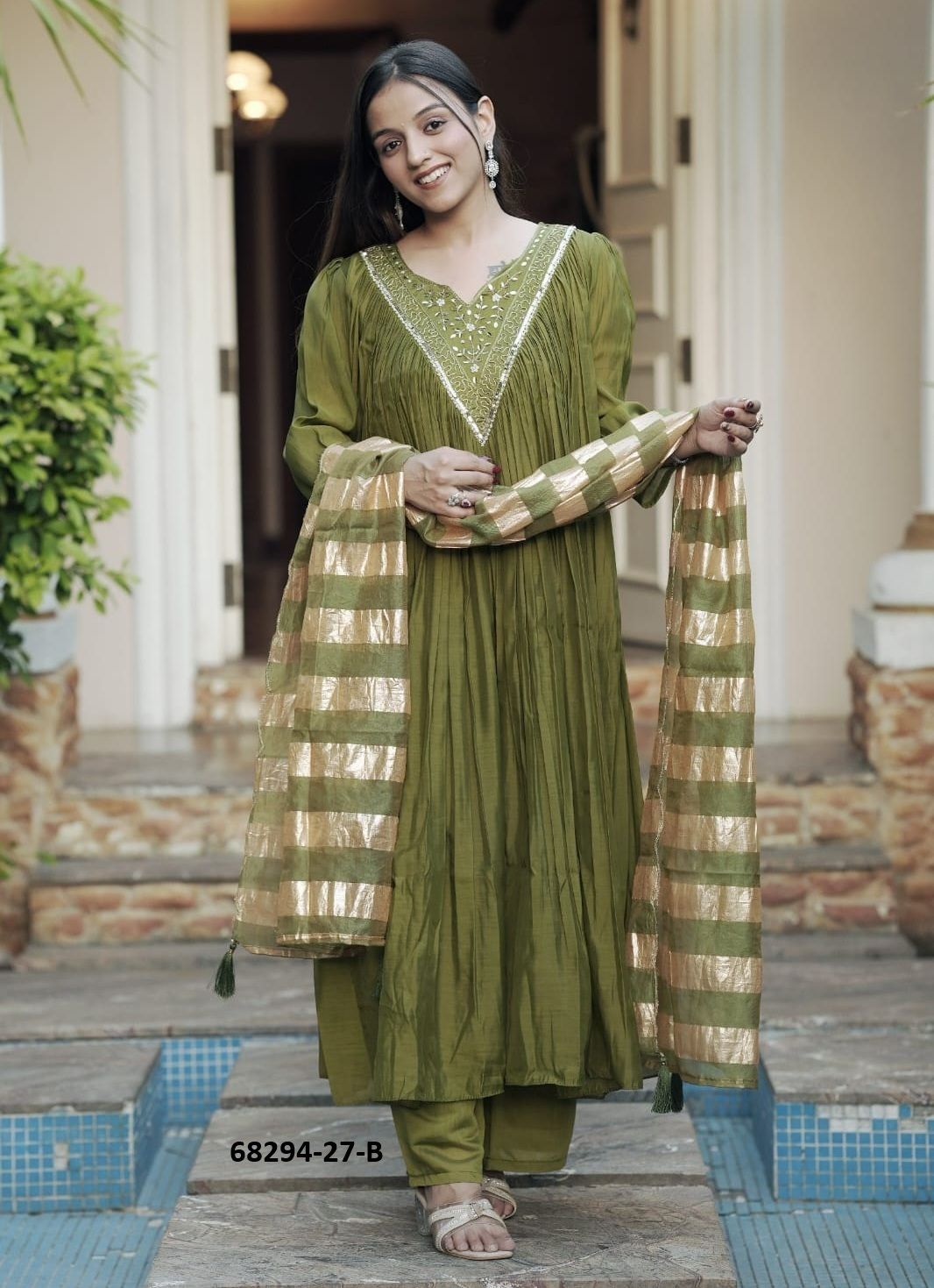 CARDIGAN - Catalog # 68294 (Set of 2 Readymade Salwar Suits) CARDIGAN - Catalog # 68294 (Set of 2 Readymade Salwar Suits)