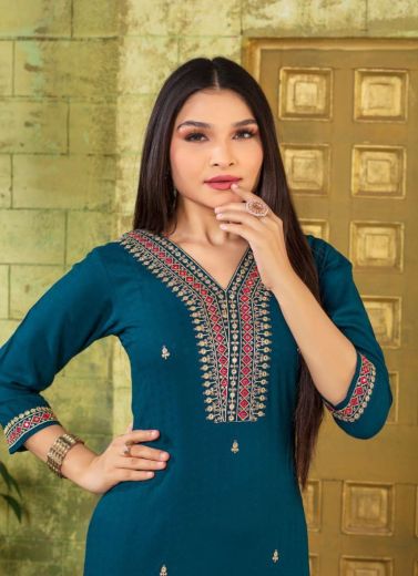 LEENA - CATALOG # 49641 (SET OF 6 READYMADE KURTIS)