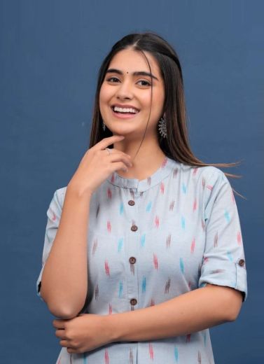 IKKAT - CATALOG # 49987 (SET OF 6 READYMADE KURTIS)