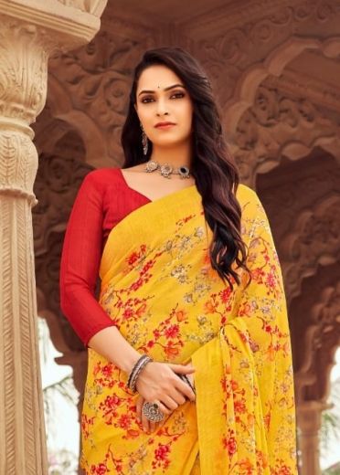 STAR CHIFFON 152 - CATALOG # 50772 (SET OF 12 SAREES)