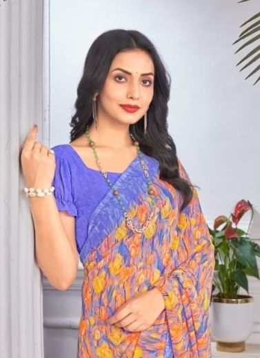 RAGAA GEORGETTE 9 - CATALOG # 51527 (SET OF 12 SAREES)
