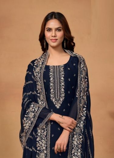 RAHILA - CATALOG # 51678 (SET OF 4 SEMI-STITCHED SUITS)