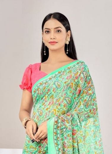 RAAGA GEORGETTE 10 - CATALOG # 52973 (SET OF 12 SAREES)