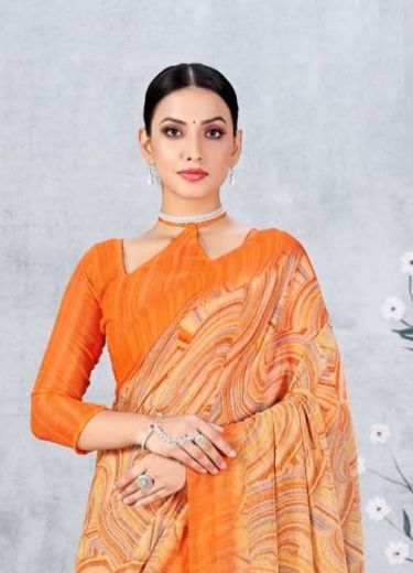 STAR CHIFFON 171 - CATALOG # 53080 (SET OF 12 SAREES)