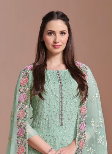 AMINA - CATALOG # 53374 (SET OF 6 SEMI-STITCHED SUITS)