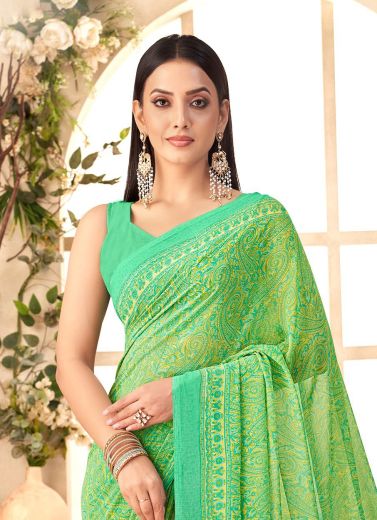 RAAGA GEORGETTE 12 - CATALOG # 53517 (SET OF 12 SAREES)