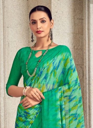 STAR CHIFFON 173 - CATALOG # 53789 (SET OF 12 SAREES)