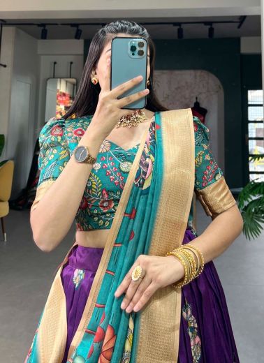 COLORS OF 1017 - CATALOG # 55050 (SET OF 4 LEHENGAS (SEMI-STITCHED))