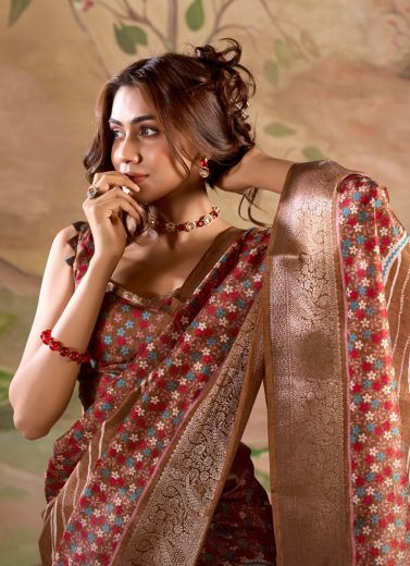 JAMOON SILK - Catalog # 57651 (Set of 6 Sarees) by Brand STROLLAY ®