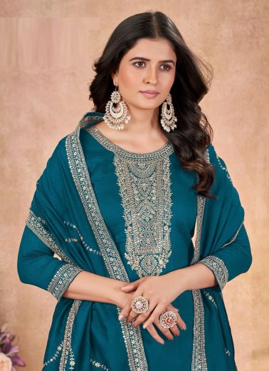 VICHITRA BLOOMING - Catalog # 57759 (Set of 5 Readymade Salwar Suits) by Brand STROLLAY ®