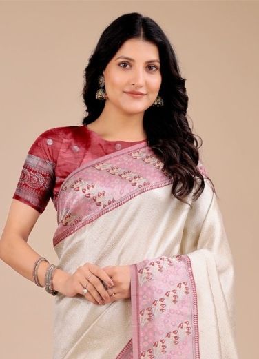 PLAZZO SILK 4 - Catalog # 58679 (Set of 6 Sarees) by Brand DESI MUSE