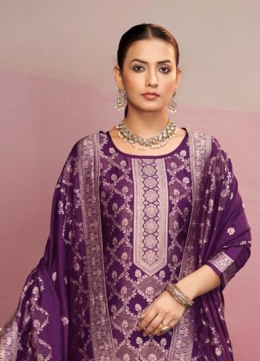 HANSHIKA 2 - Catalog # 58719 (Set of 6 Semi-Stitched / Un-Stitched Suits) by Brand KALARANG