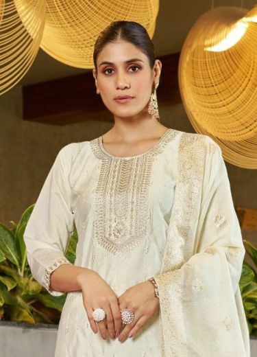 STAR FISH - Catalog # 59014 (Set of 4 Readymade Salwar Suits) by Brand BLUE HILLS