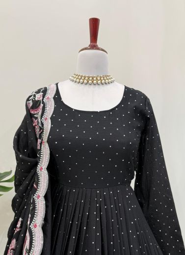 BLACKS & WHITES - Catalog # 59101 (Set of 2 Readymade Salwar Suits) by Brand DESI MUSE